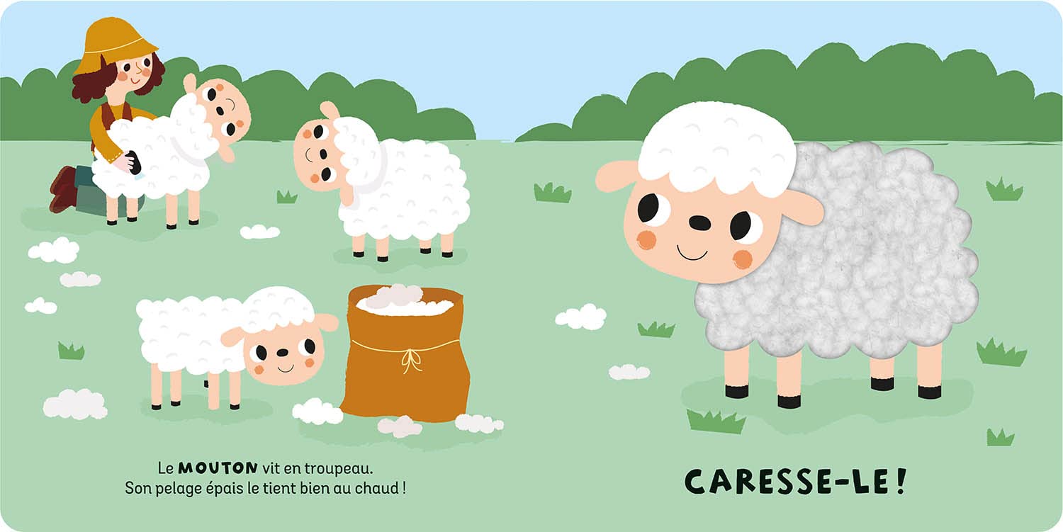 Les p’tits tout doux – Coffret à toucher – Les animaux de la ferme – Image 3