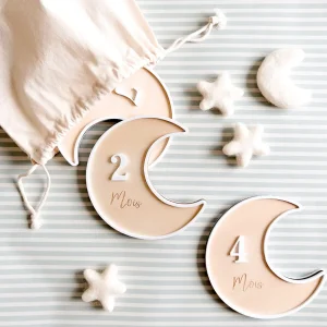 Cartes étapes lune en bois