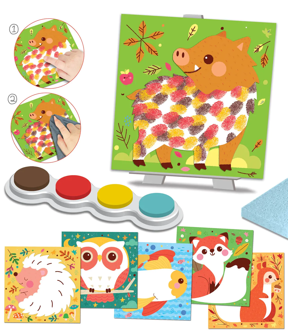 Peinture au doigt Animaux de la campagne – Créa Lign’ – Image 2