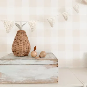 Guirlande fanions en laine bouclée