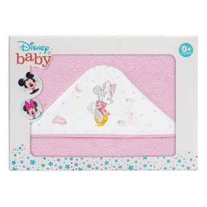 Cape de bain Minnie rose 100×100 cm DISNEYBABY