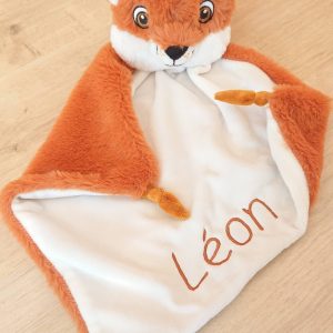 Doudou renard 27X25 cm (personnalisable)