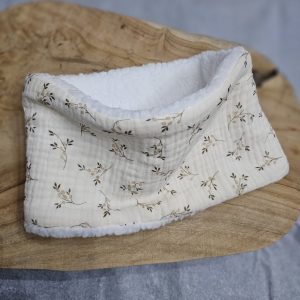 Snood polaire fleuri