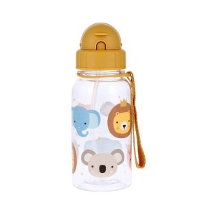 Gourde avec paille Animal Friends personnalisable