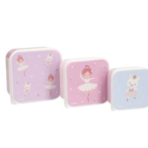 Lot de 3 boîtes à goûter danseuse ballerine Ballet