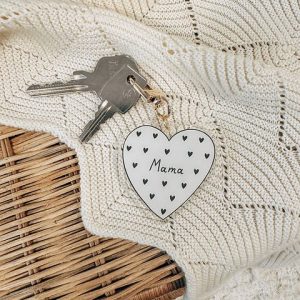 Porte-Clés Mamma Petits Cœurs