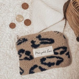 Porte monnaie moumoute léopard « Mon petit Léon »