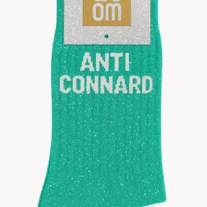 Chaussettes à Paillettes à Message « Anti Connard » – Green Queen