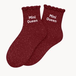 Chaussettes à Paillettes enfant 3/6 ans « Mini Queen » – Cherry Pop