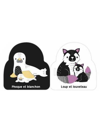 Livre poussette noir et blanc – Bébés animaux – Image 2