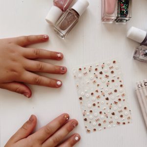 Autocollants 3D pour ongles pour enfants – Papillons et Fleurs