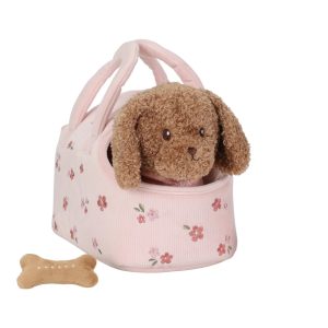 Peluche chien avec sac de transport