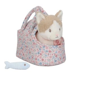 Peluche chat avec sac de transport