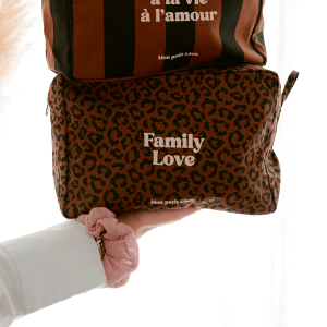 Trousse de toilette Léopard foncé Family Love