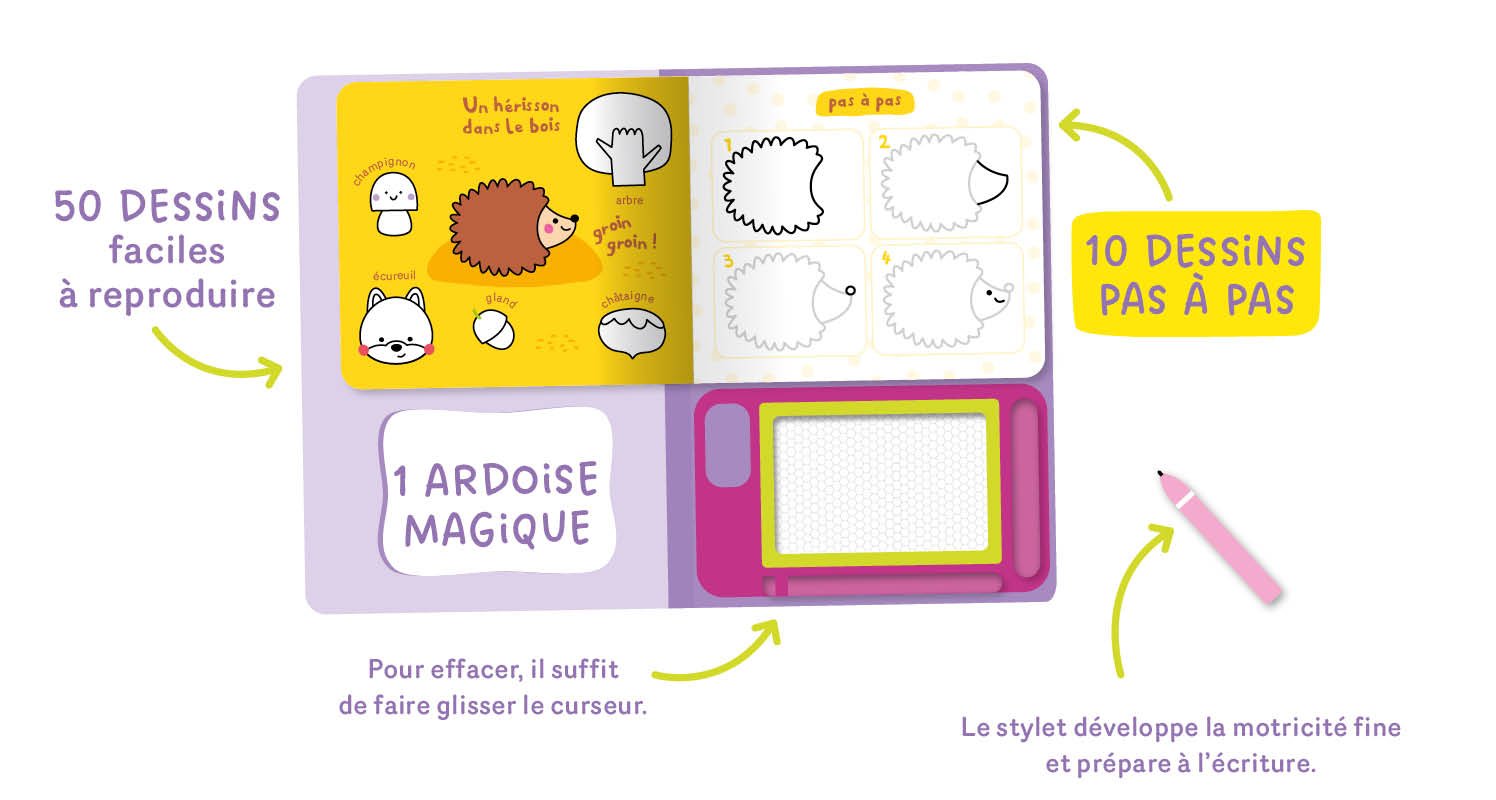 Mon ardoise magique pour dessiner pas à pas – Petites bêtes – Image 3