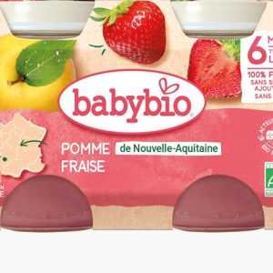 Babybio Petits Pots bébé Pomme Fraise 130G