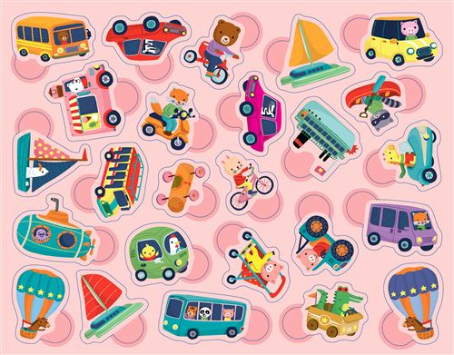 Boîte de 300 gommettes métal – Les transports – Image 3