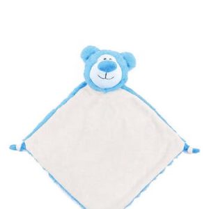 Doudou ourson bleu 30X25 cm (personnalisable)