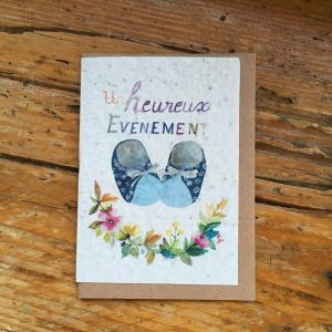 Carte à planter « Heureux événement bleu » – naissance