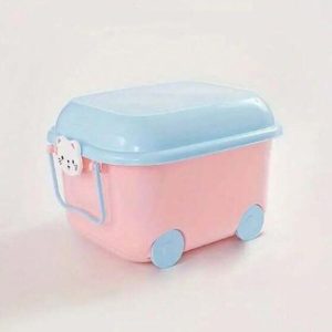 Boîte de rangement avec roulettes pour enfants