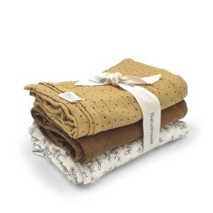 Set de 3 langes Pepita Curry