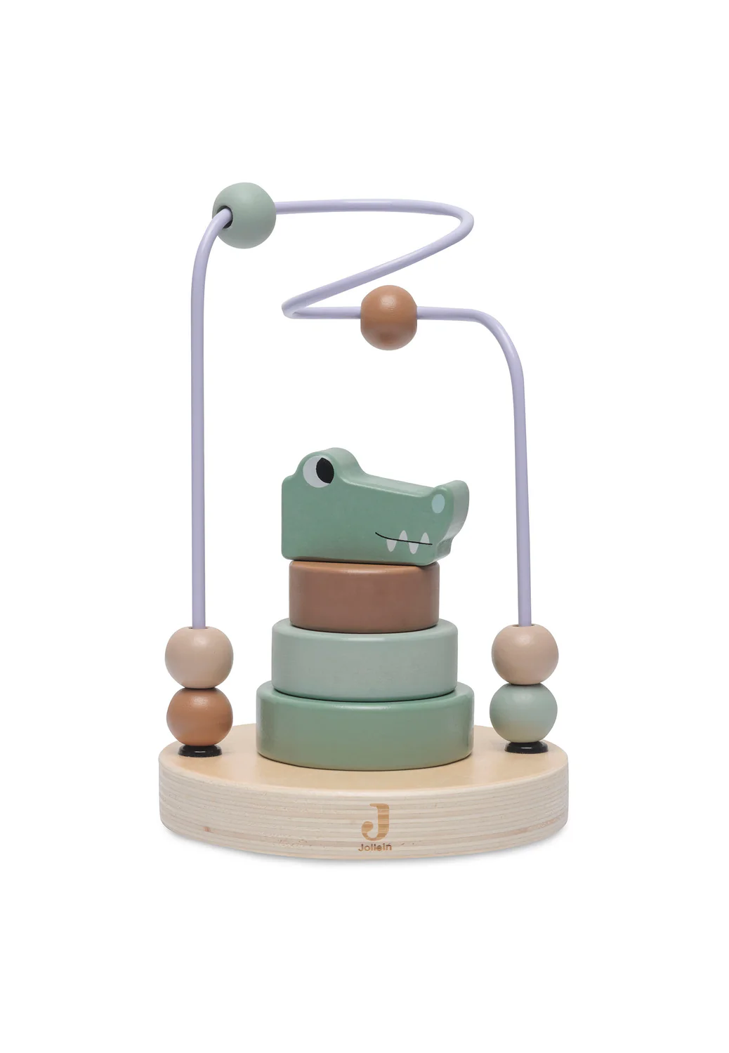 Boulier et anneau à empiler en bois Jungle Jambo Croco