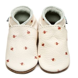 Chaussons pour enfants en cuir souple Petits motifs de glands