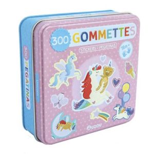 Boîte de 300 gommettes métal – Les licornes
