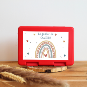 Boîte à goûter personnalisable – Arc en ciel
