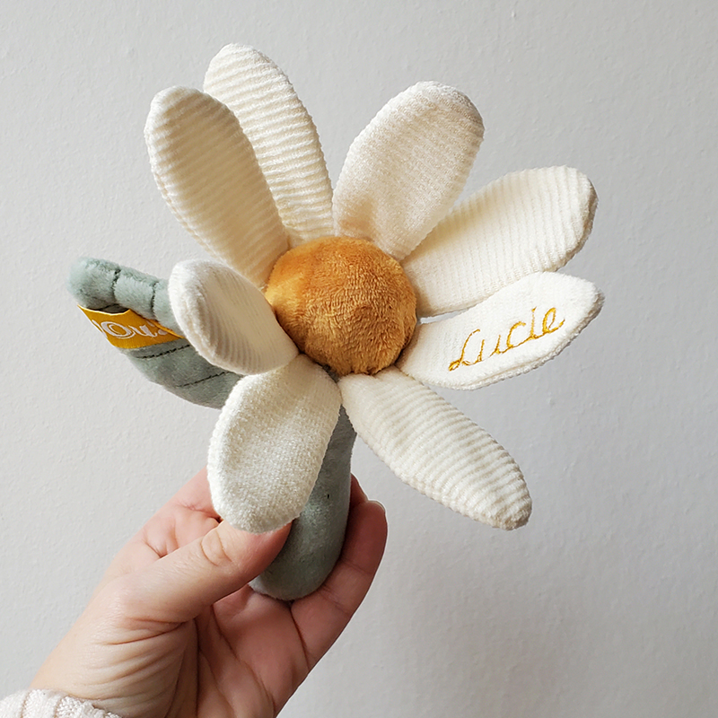 Hochet fleur brodé – Image 5