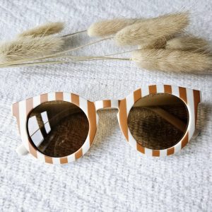Lunettes de soleil bébé et enfant UV400 – Beige/Camel