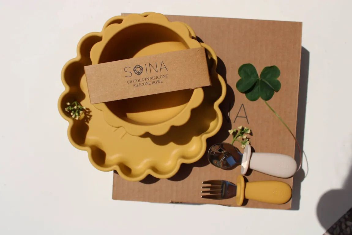 Bol silicone avec ventouse petit lion Ocre – Image 2