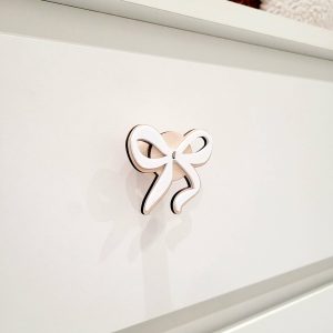 Poignée de tiroir ou de porte noeud blanc