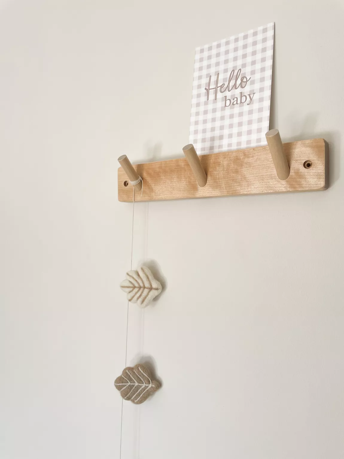 Guirlande feuilles en laine feutrée – Image 4