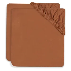 Drap-housse berceau Jersey 40/50×80/90cm Caramel (2 pièces)