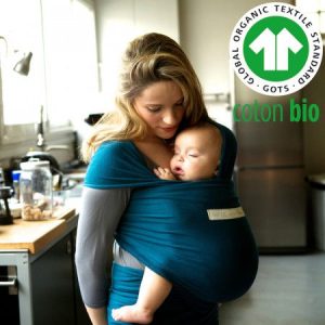 Écharpe de portage BASIC BIO Love Radius _ Bleu Rétro