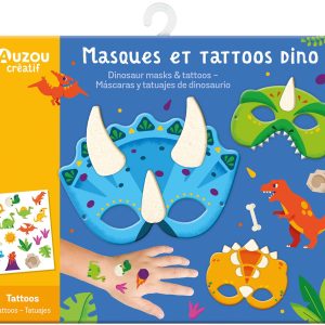 Ma pochette d’artiste – Masques et tattoos dino