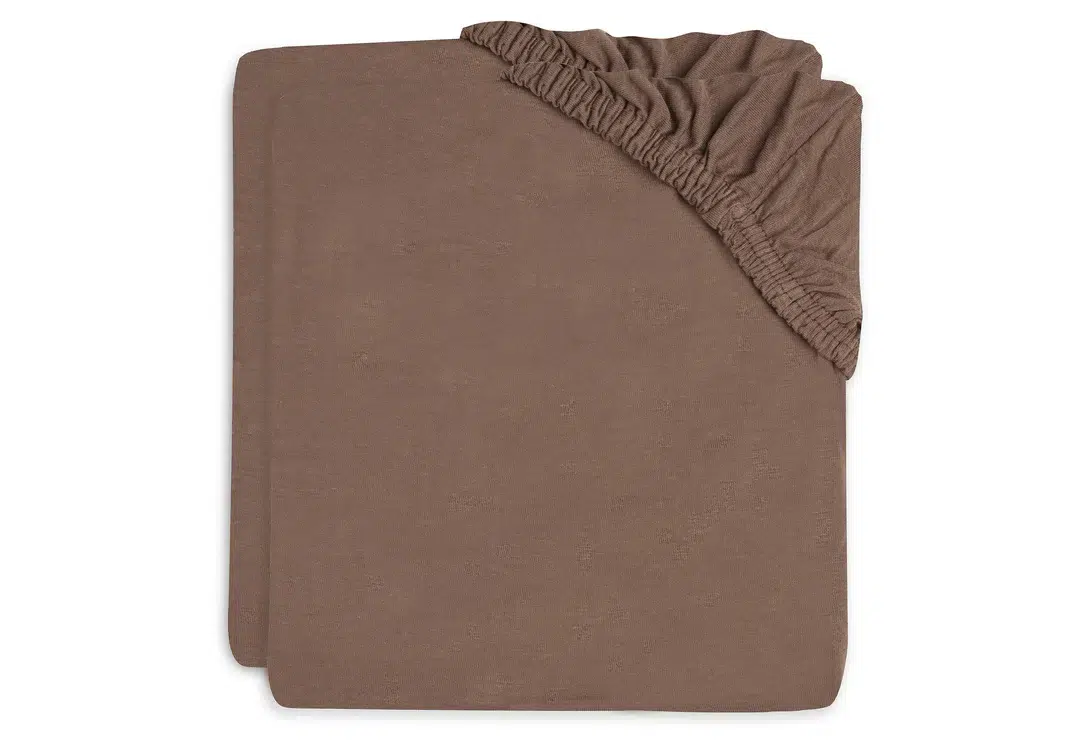 Drap-housse berceau Jersey 40/50×80/90cm Chestnut (pack de 2)