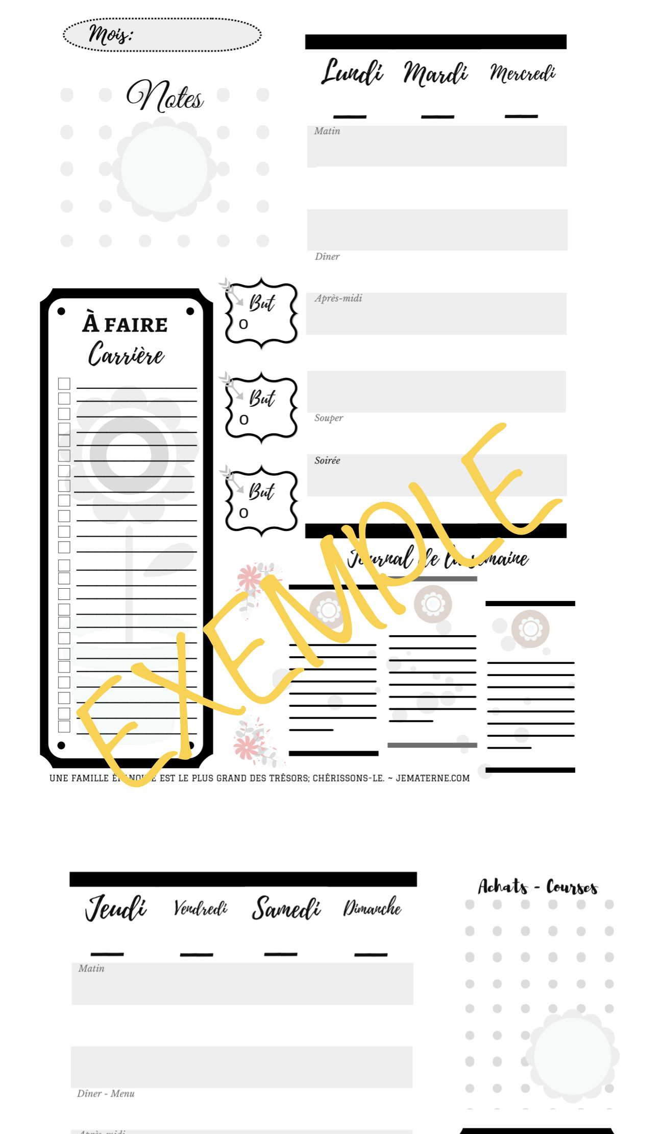 Agenda familial numérique Je Materne – Le Grand Planificateur «Suis ton coeur!» – Image 7