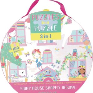 Puzzle 3 en 1 fée et arc en ciel 100 pièces