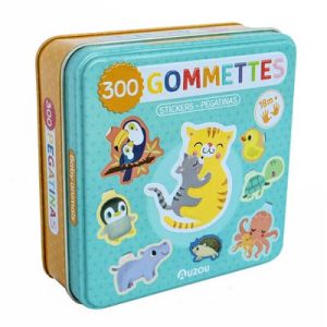 Boîte de 300 gommettes métal – Les bébés animaux
