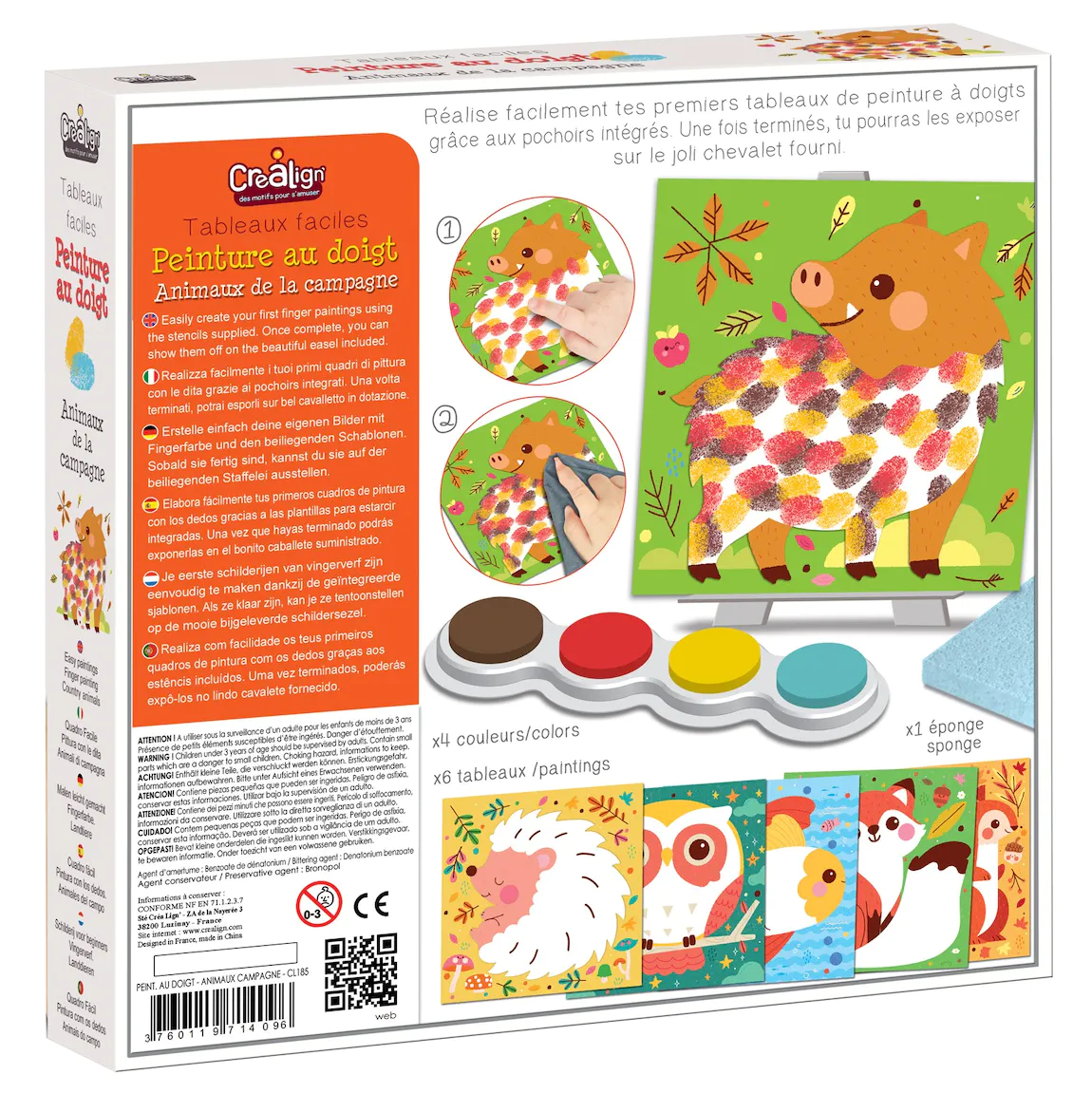 Peinture au doigt Animaux de la campagne – Créa Lign’ – Image 3