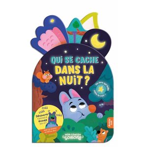 Mon coucou sonore – Qui se cache dans la nuit ? avec du vernis phosphorescent !