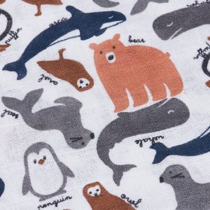 Lange Gaze de Coton Large 115x115cm Polar – 2 pièces