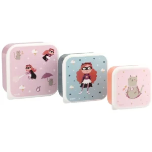 Lot de 3 boîtes à lunch Fantastiques Girls