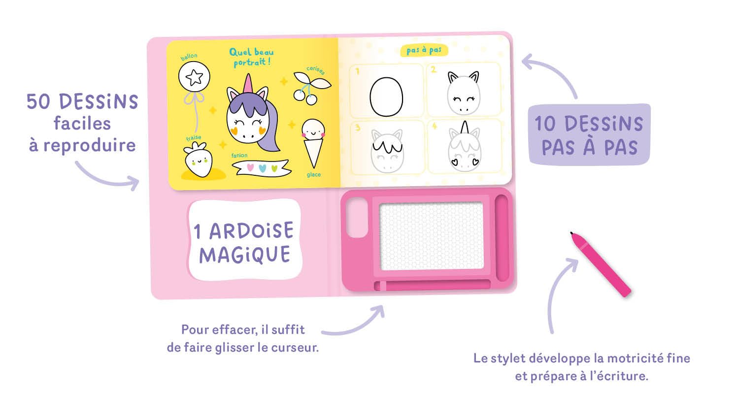 Mon ardoise magique pour dessiner pas à pas – Les licornes – Image 5