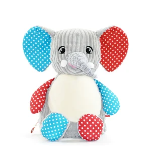 Grande peluche Eléphant sensoriel (personnalisable)