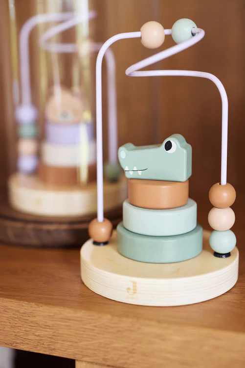 Boulier et anneau à empiler en bois Jungle Jambo Croco – Image 4