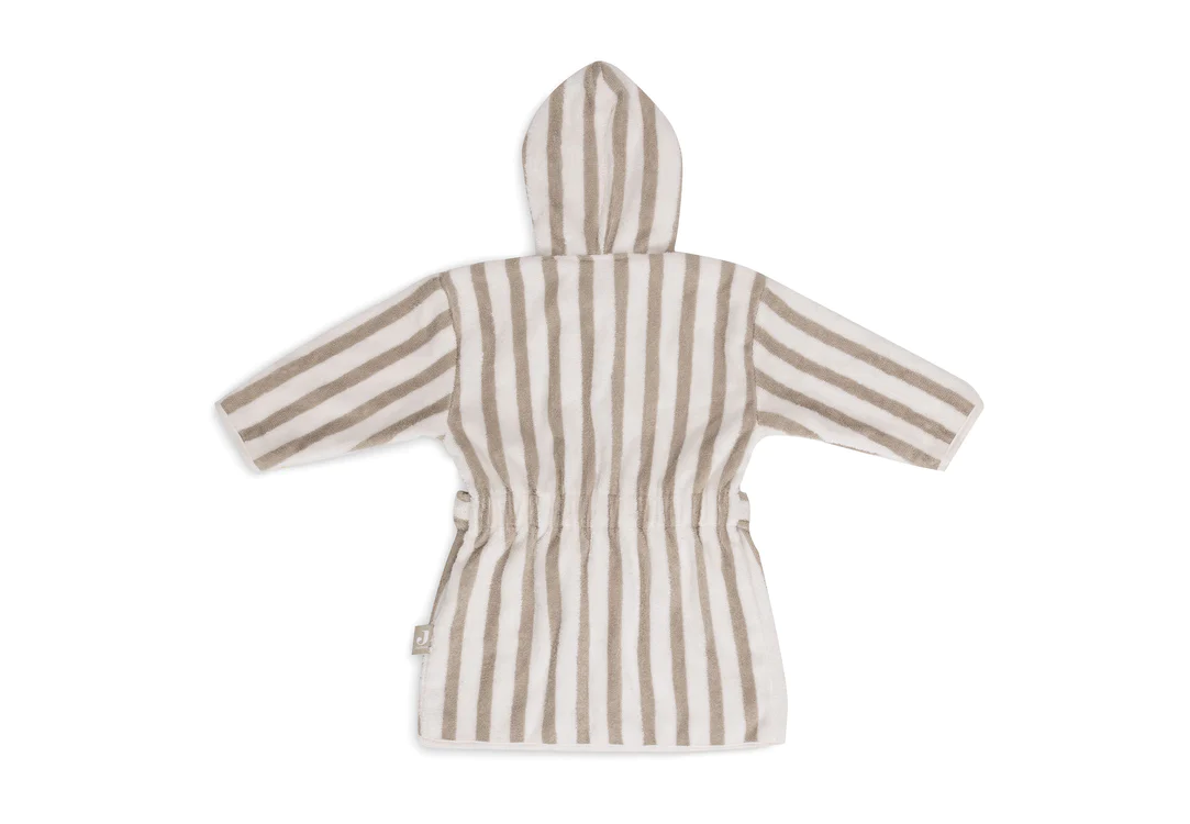 Peignoir 3-4 ans Stripe Éponge – Olive Green – GOTS – Image 2