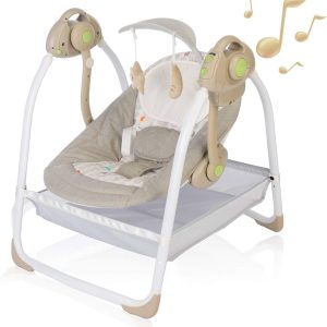 Balançoires pour bébé les nourrissons , balançoire compacte  avec 6 mouvements, (kaki)